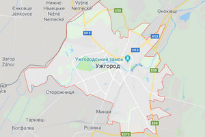 Мапа Ужгорода