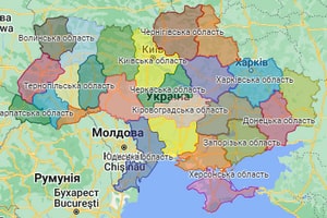 Карта України по областях