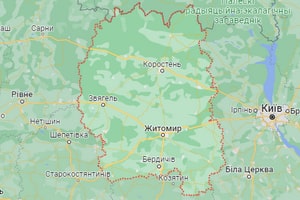 Житомирська область карта